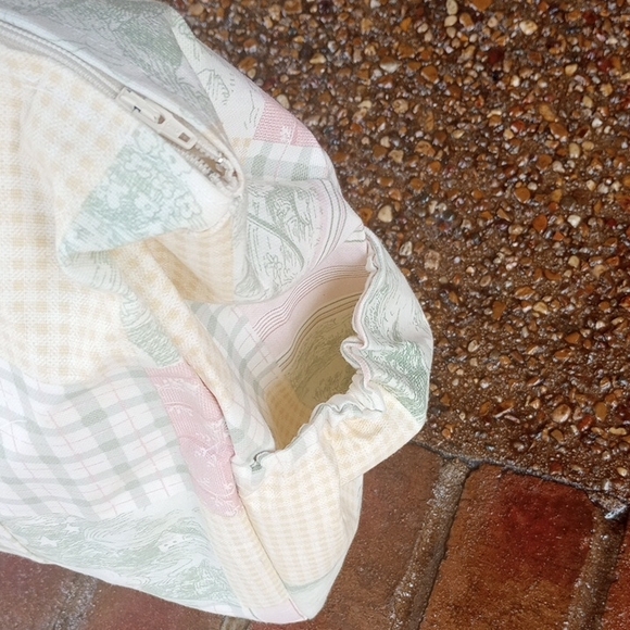 Patchwork Tote Bag - Pink and Green - Picture 5 of 8